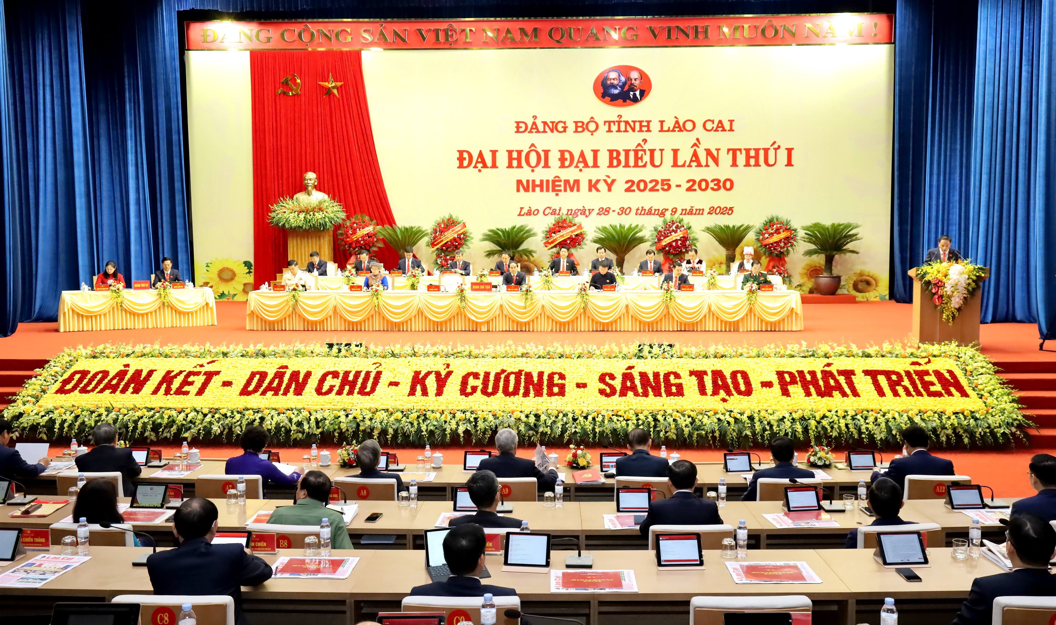 Khai mạc Đại hội đại biểu Đảng bộ tỉnh Lào Cai lần thứ I, nhiệm kỳ 2025 - 2030