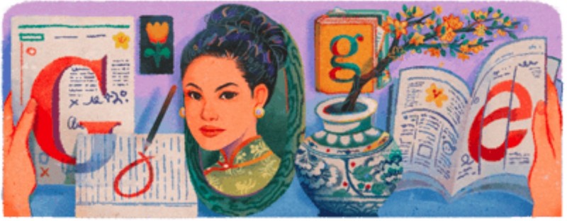 Google Doodle hôm nay 1/2: Tôn vinh bà Sương Nguyệt Anh