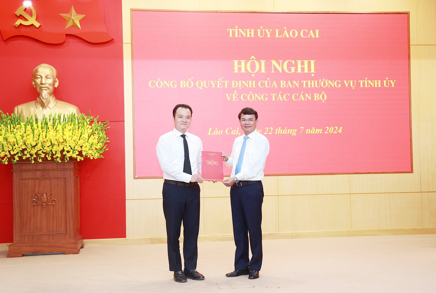 Công bố quyết định điều động, bổ nhiệm Trưởng Ban Nội chính Tỉnh ủy Lào Cai