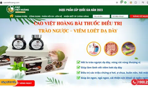 Dạ dày Cao Việt Hoàng quảng cáo sai công dụng, người dùng chớ 'nhẹ dạ cả tin'